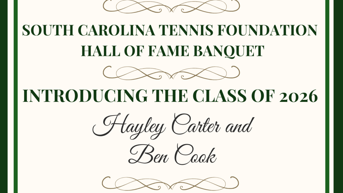 Carter and Cook to Join South Carolina Tennis Hall of Fame