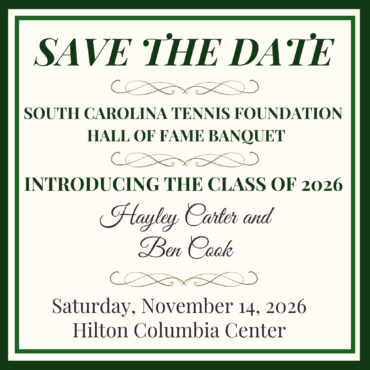 Carter and Cook to Join South Carolina Tennis Hall of Fame